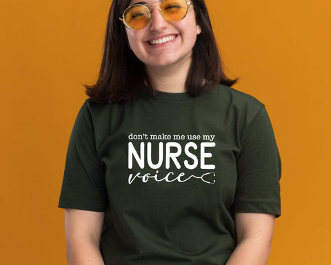 Don't Make Me Use My Nurse Voice Svg, Nurse Life Svg, Funny Nurse Svg, Nurse Christmas Svg, Nurse Valentine Svg, Svg Files for Cricut SVG DesignDestine 