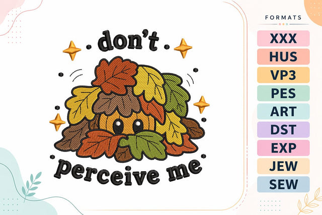 Don't Perceive Me Funny Halloween Pumpkin Embroidery Design Embroidery/Applique DESIGNS sg embroidery 