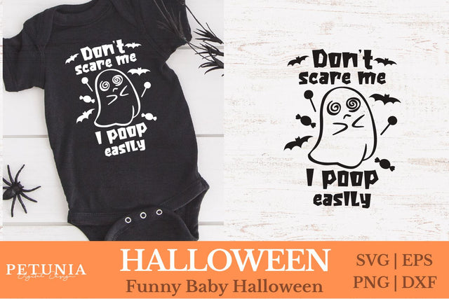 Don't Scare Me SVG | Baby Halloween SVG SVG Petunia Digital Design 
