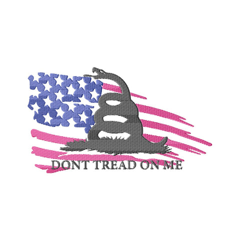 Don't Tread on Me Embroidery Designs - Gadsden Flag Embroidery, Patriotic Snake Embroidery, Instant Digital Download Embroidery/Applique DESIGNS HappyDesignStudio 