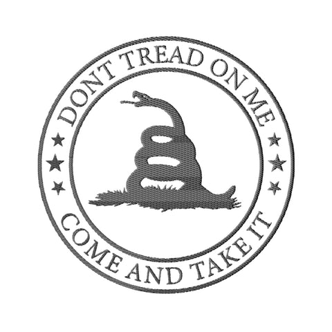 Don't Tread on Me Embroidery Designs - Gadsden Flag Embroidery, Patriotic Snake Embroidery, Instant Digital Download Embroidery/Applique DESIGNS HappyDesignStudio 