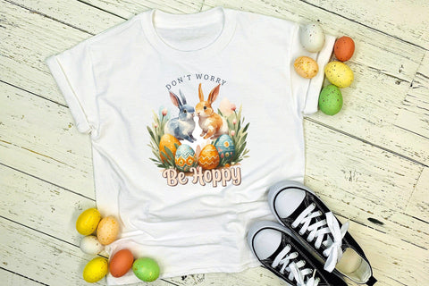 Don't Worry Be Hoppy, Easter Sublimation Sublimation CraftLabSVG 