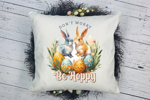 Don't Worry Be Hoppy, Easter Sublimation Sublimation CraftLabSVG 