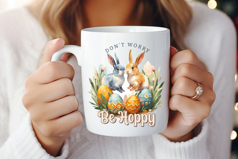 Don't Worry Be Hoppy, Easter Sublimation Sublimation CraftLabSVG 