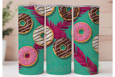 Donut Delight 20oz Tumbler Wrap Sublimation PixelChick 