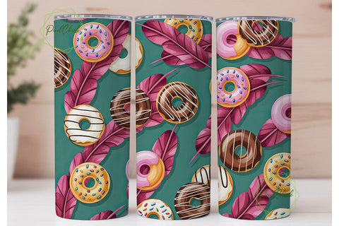 Donut Delight 20oz Tumbler Wrap Sublimation PixelChick 