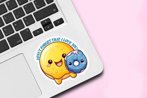 Donut forget Sticker Design Sublimation Regulrcrative 