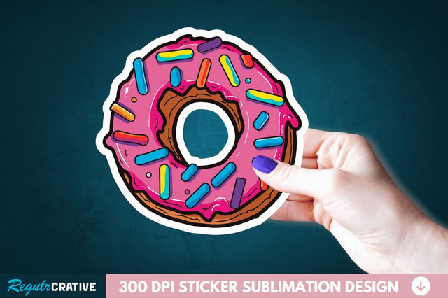 Donut Sticker Clipart Sublimation Regulrcrative 
