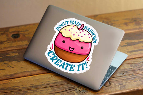 Donut wait for Sticker Design Sublimation Regulrcrative 