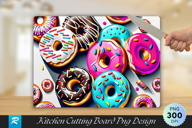 Donuts Cutting Board Sublimation Regulrcrative 