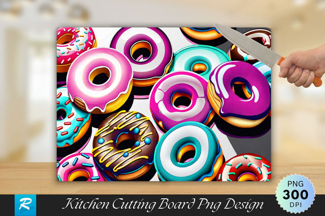 Donuts Cutting Board Sublimation Regulrcrative 