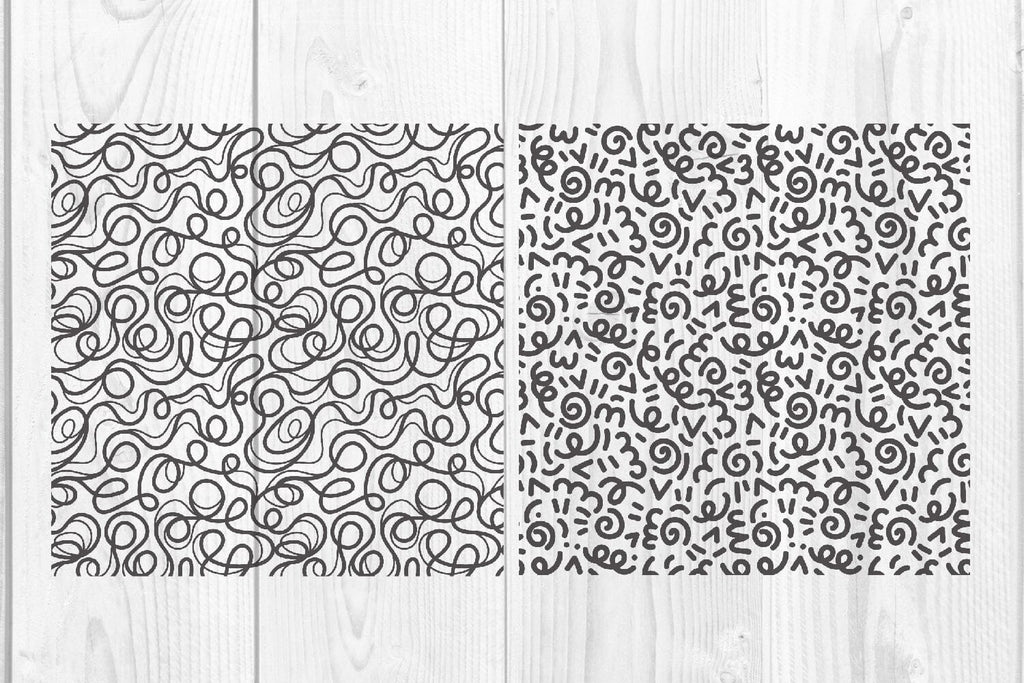 Doodle abstract pattern, texture graphic background - So Fontsy