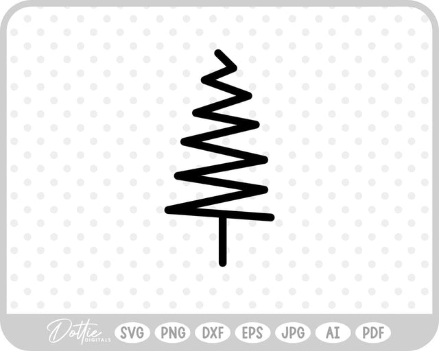 Doodle Christmas Tree SVG DottieDigitals 
