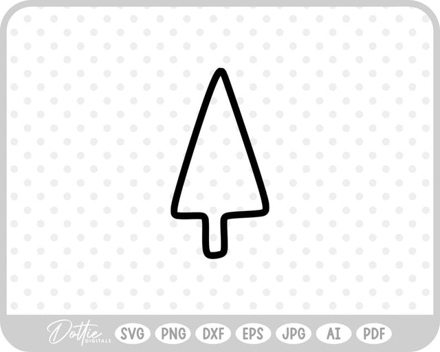 Doodle Christmas Tree SVG DottieDigitals 