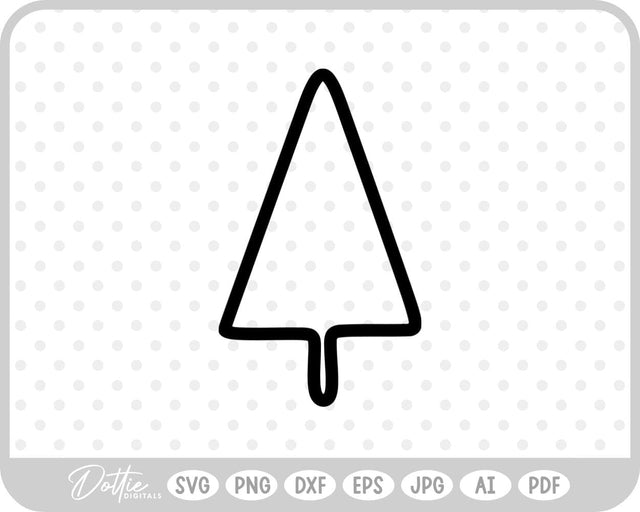 Doodle Christmas Tree SVG DottieDigitals 