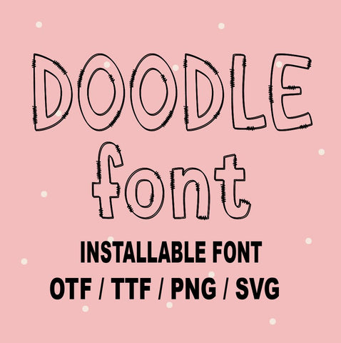 Doodle Font SVG Sassy Vector Girl 