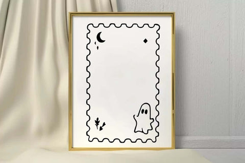 Doodle Halloween Frame SVG PNG Bundle SVG FiveStarCrafting 