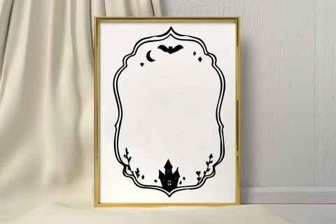 Doodle Halloween Frame SVG PNG Bundle SVG FiveStarCrafting 