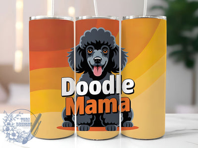 Doodle Mama 20oz Tumbler, Doodle Mama Quote, Black Doodle Lover Gift, Funny Dog Mama Wrap, 20oz Tumbler Wrap, Sublimation Design PNG, Cute Doodle Wrap Sublimation ToriDesigns 
