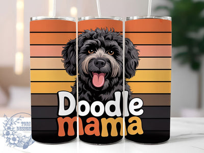 Doodle Mama 20oz Tumbler, Doodle Mama Quote, Black Doodle Lover Gift, Funny Dog Mama Wrap, 20oz Tumbler Wrap, Sublimation Design PNG, Cute Doodle Wrap Sublimation ToriDesigns 