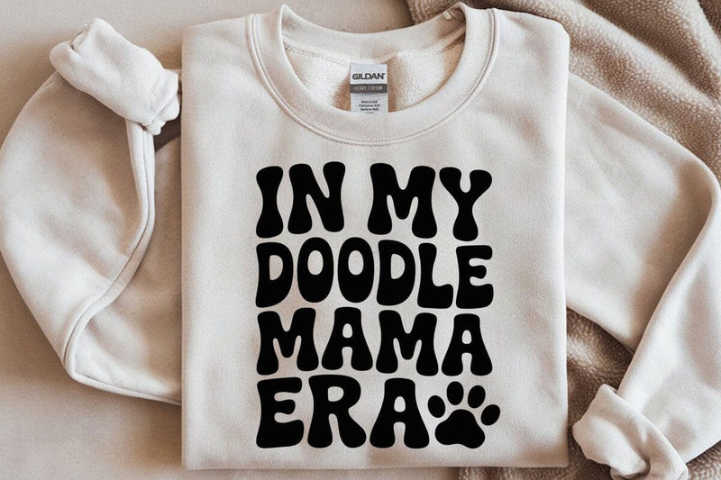 Doodle Mama Era SVG: Retro Wavy Dog Mom Shirt Design SVG DesignDestine 