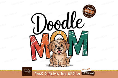 Doodle Mom Cute Dog Vector Design Sublimation Designangry 