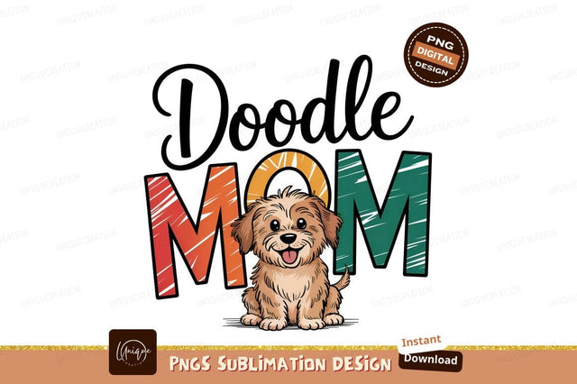 Doodle Mom Cute Dog Vector Design Sublimation Designangry 