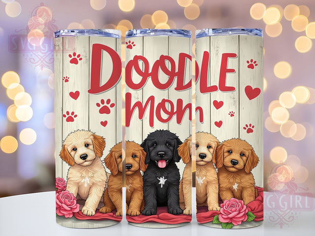 Doodle Mom, Mom Life, Tumbler Wrap, PNG Sublimation, 20oz Tumbler, Cute Mom Gift, Doodle Design, Creative Mom Sublimation SvggirlplusArt 