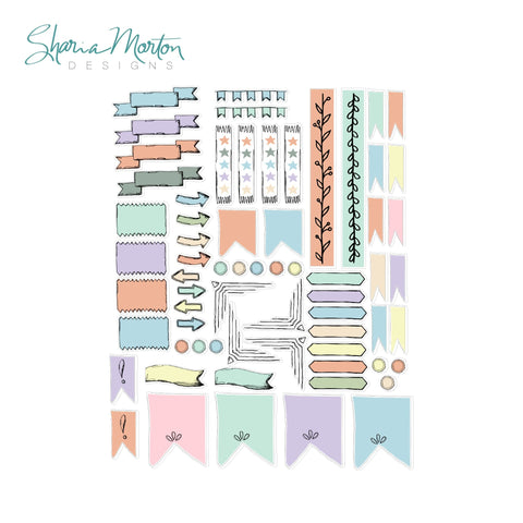 Doodley Planner Stickers SVG Sharia Morton Designs 