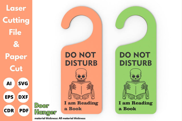 Door Hanger, Book, SVG Laser File | laser cut file | svg paper cut | cricut | glowforge file SVG tofigh4lang 