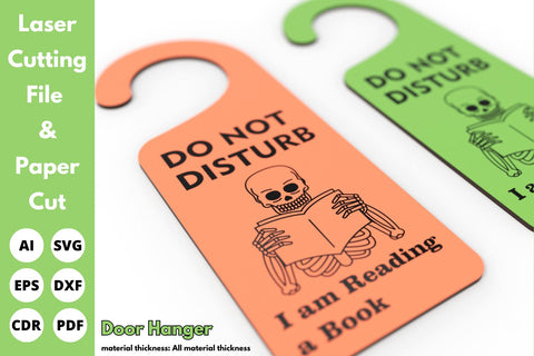 Door Hanger, Book, SVG Laser File | laser cut file | svg paper cut | cricut | glowforge file SVG tofigh4lang 