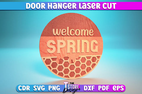 Door Hanger Laser Cut Bundle | Laser Cut Design | Home Design | CNC Files SVG The T Store Design 
