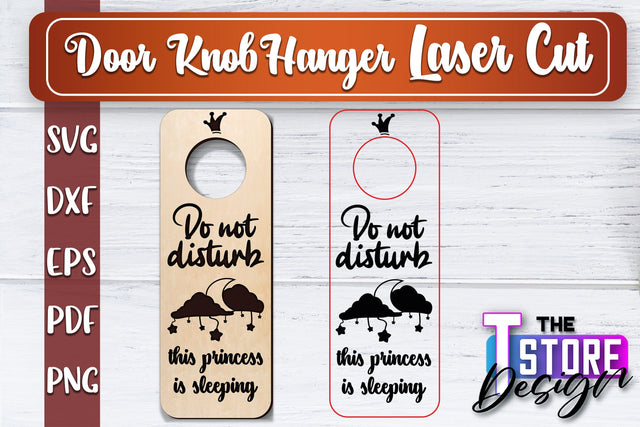 Door Knob Hanger Laser Cut | Funny Quotes SVG Design | CNC File SVG The T Store Design 