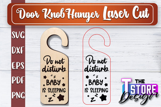 Door Knob Hanger Laser Cut | Funny Quotes SVG Design | CNC File SVG The T Store Design 