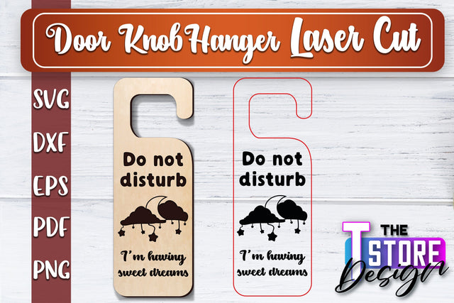 Door Knob Hanger Laser Cut | Funny Quotes SVG Design | CNC File SVG The T Store Design 