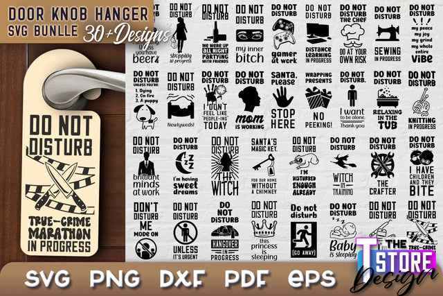 Door Knob Hanger SVG | Funny Quotes SVG Design | SVG File SVG The T Store Design 