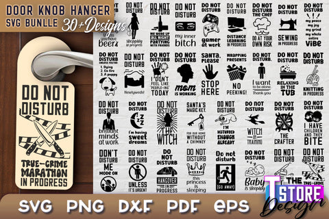 Door Knob Hanger SVG | Funny Quotes SVG Design | SVG File SVG The T Store Design 