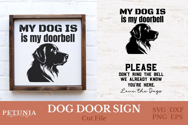 Door Sign SVG | Funny Dog Owner SVG SVG Petunia Digital Design 