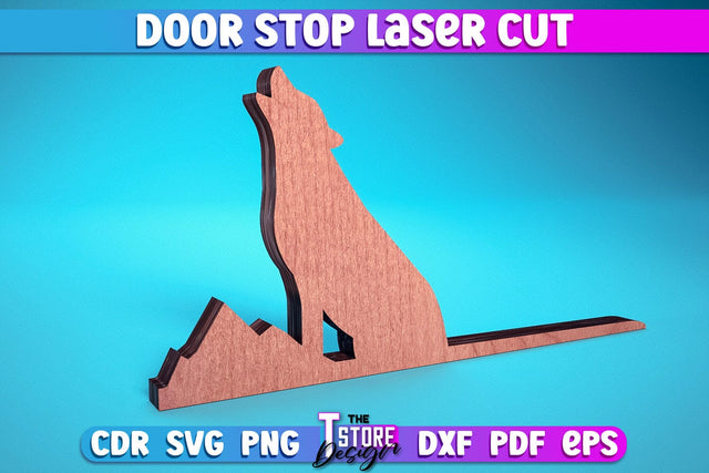 Door Stop Laser Cut | Animal Door Stop Laser Cut SVG Design | CNC Files SVG The T Store Design 