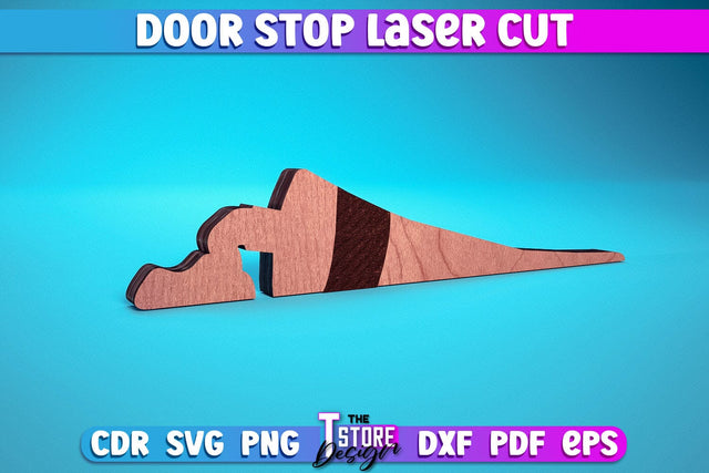 Door Stop Laser Cut | Animal Door Stop Laser Cut SVG Design | CNC Files SVG The T Store Design 