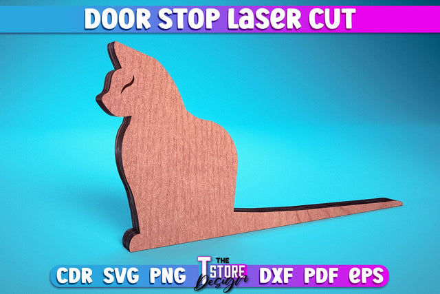 Door Stop Laser Cut | Animal Door Stop Laser Cut SVG Design | CNC Files SVG The T Store Design 