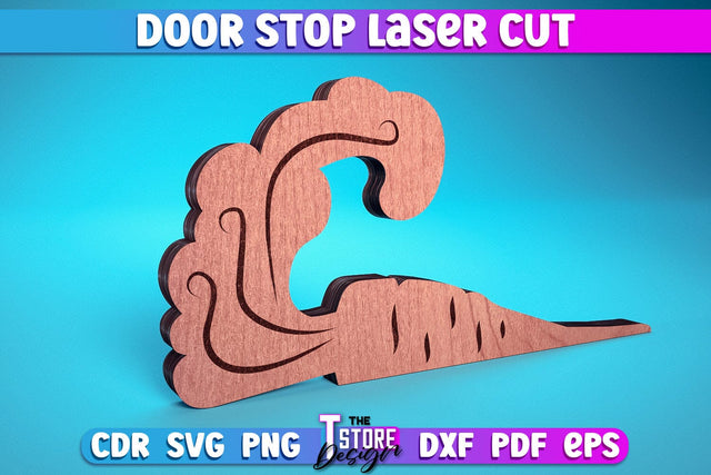 Door Stop Laser Cut | Animal Door Stop Laser Cut SVG Design | CNC Files SVG The T Store Design 