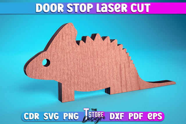 Door Stop Laser Cut | Animal Door Stop Laser Cut SVG Design | CNC Files SVG The T Store Design 