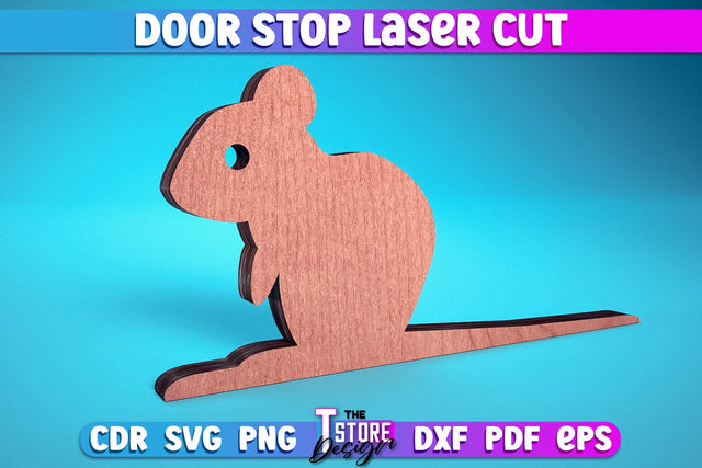Door Stop Laser Cut | Animal Door Stop Laser Cut SVG Design | CNC Files SVG The T Store Design 