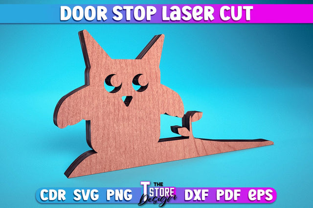 Door Stop Laser Cut | Animal Door Stop Laser Cut SVG Design | CNC Files SVG The T Store Design 