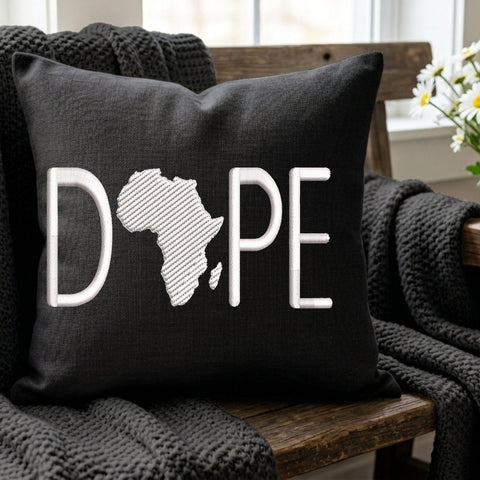 Dope Africa Embroidery Design – African Map Typography Afrocentric Pride Machine Embroidery File Embroidery/Applique DESIGNS PatternFeed8 