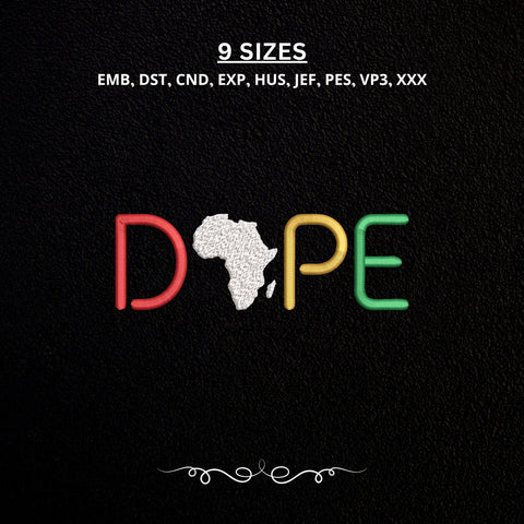 Dope Africa Map Embroidery Design – African Pride Machine Embroidery File, Pan African Heritage Afrocentric Design Embroidery/Applique DESIGNS PatternFeed8 