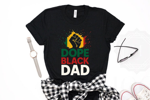 Dope Black Dad Father's Day Juneteenth PNG Printable File Sublimation Creativedesigntee 