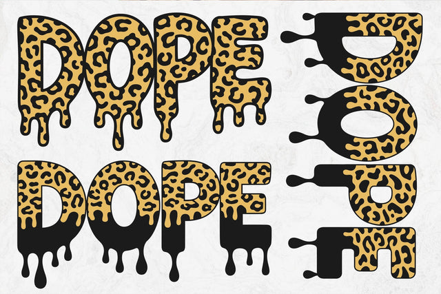 Dope Leopard Print Drip Design Svg, Afro woman, Black woman, Black woman svg, black girl svg SVG DesignDestine 