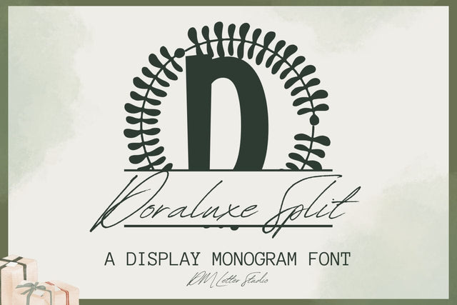 Doraluxe Split Monogram Font Font Dm Letter Studio 